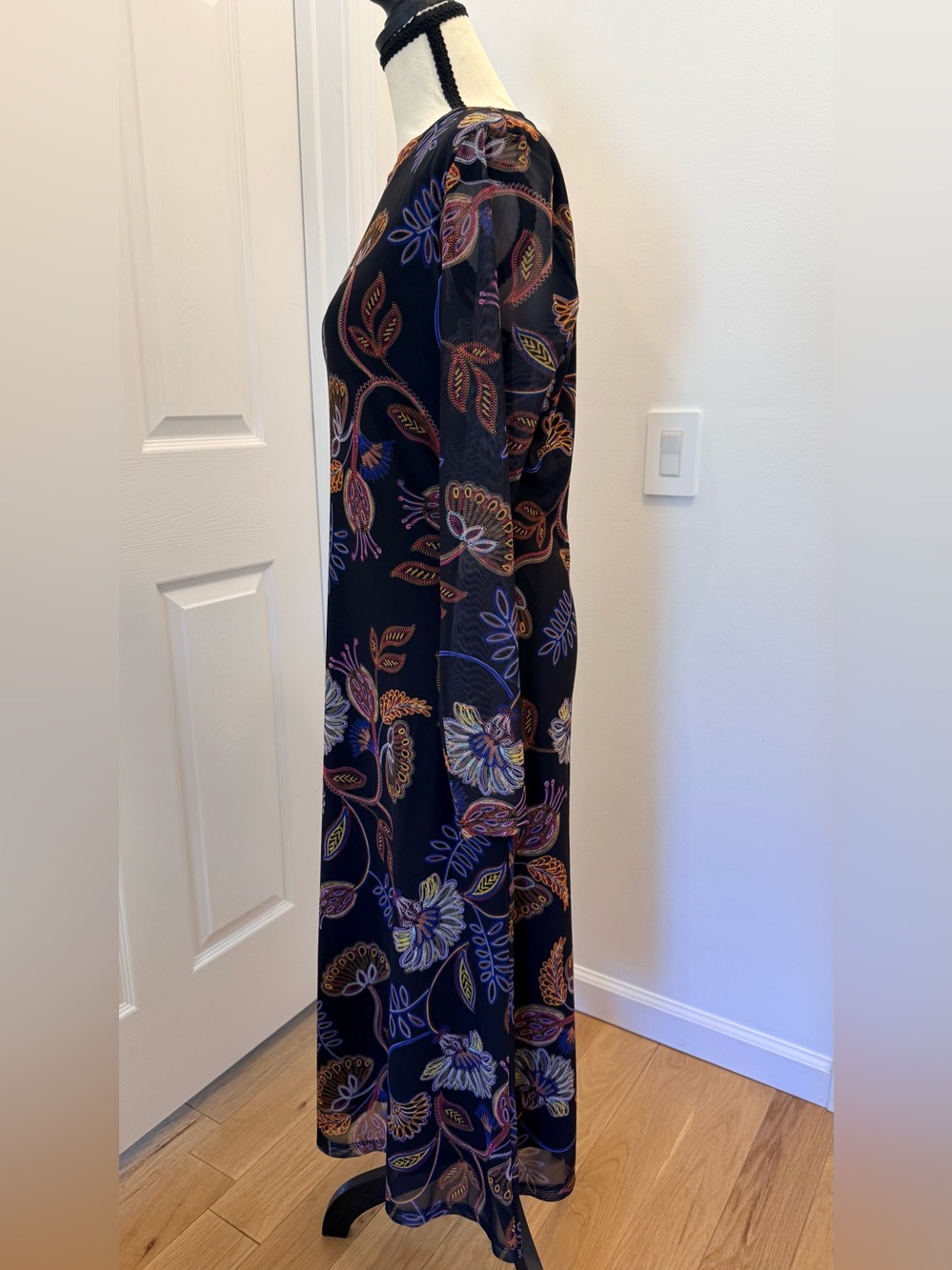 Johnny Was Shelly Floral-Print Mesh Midi Dress - Picture 13 of 16
